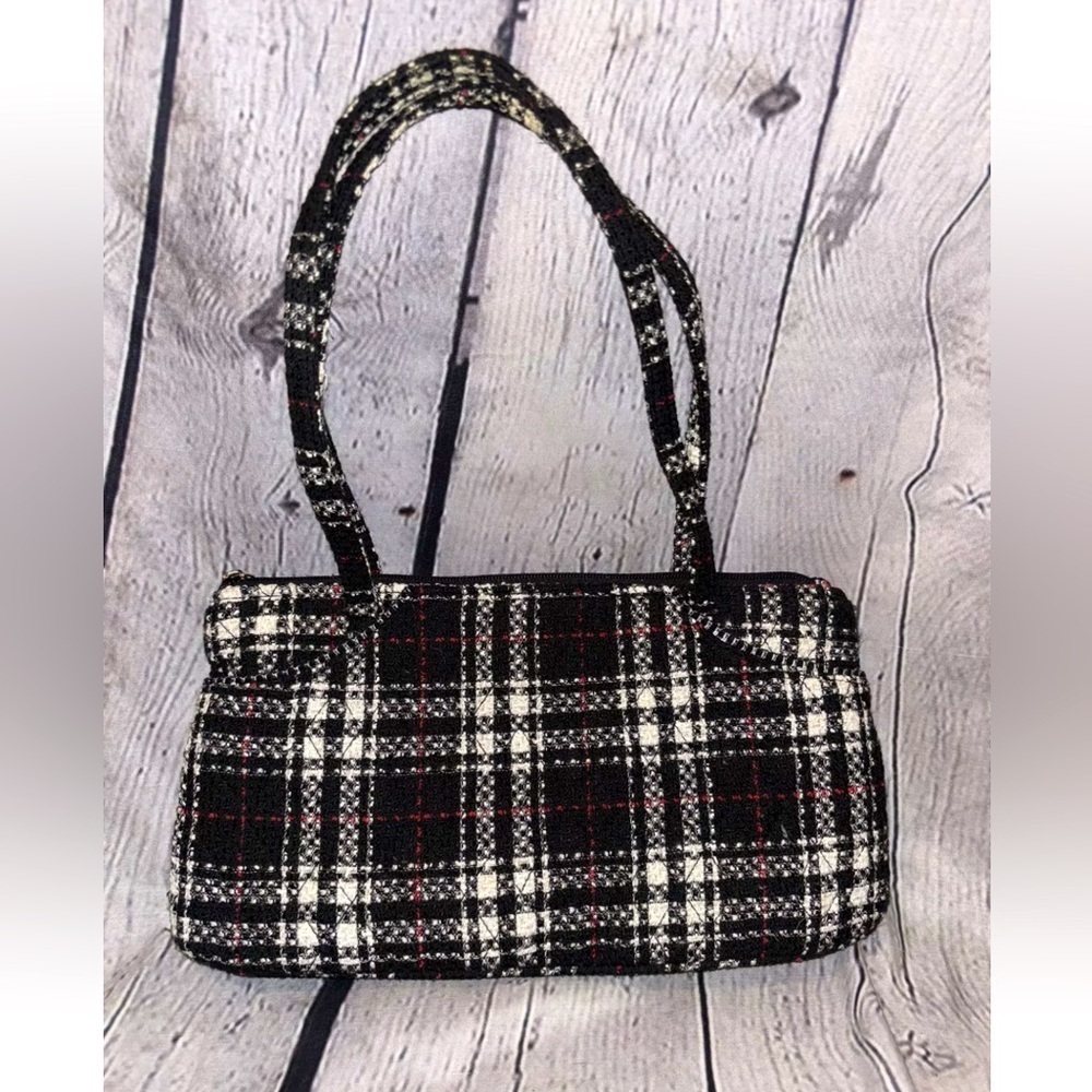 Vera Bradley Tweed East West Quilted Bag Purse Limited Edition Preppy